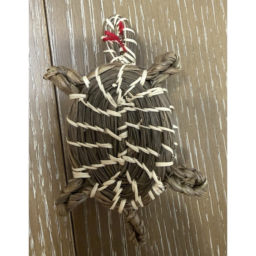 Vintage Basket Turtle Tortoise Mexican Coiled Effigy - Picture 4 of 9